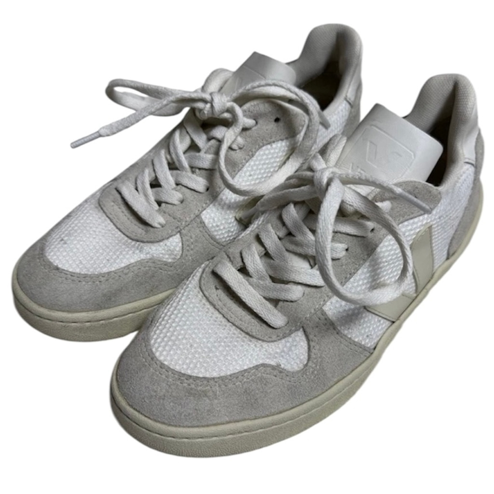 Veja Campo Canvas Women Size 7 White Low Top Fashion Sneakers retro Y2K